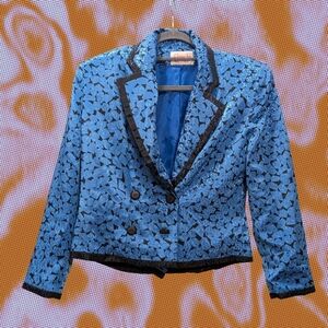70s/80s Blue Satin Blazer